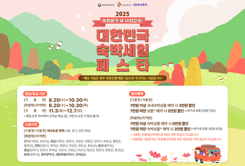 ‘2025 하반기 숙박세일페스타’ 홍보물. /사진=하나투어