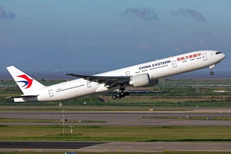 중국동방항공 B777 항공기.